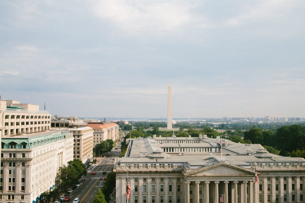 A photo of u.s. government buildings that represent government contracts