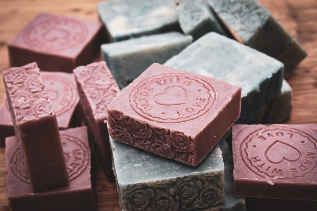 Bars of soap being sold on an Etsy shop