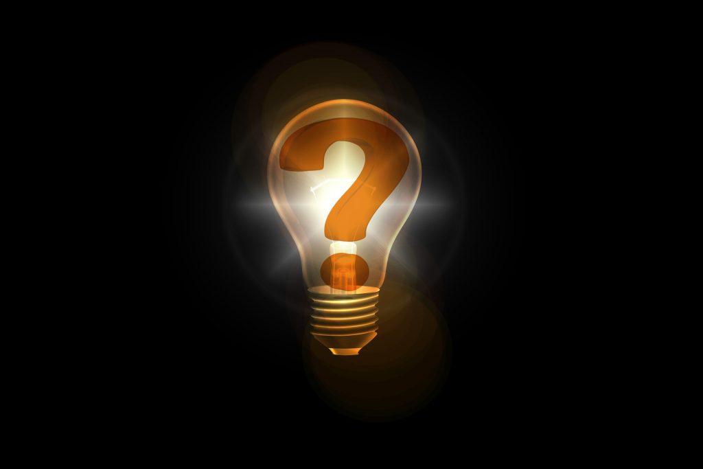 Light bulb with a question mark on it to signify questions about business term loans