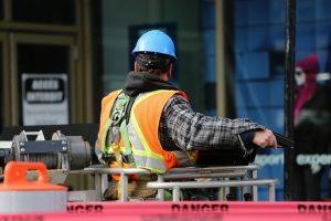 Construction worker working on a job site