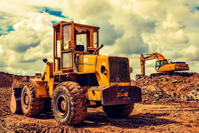 bulldozer, excavator, heavy machine, construction loan interest rates