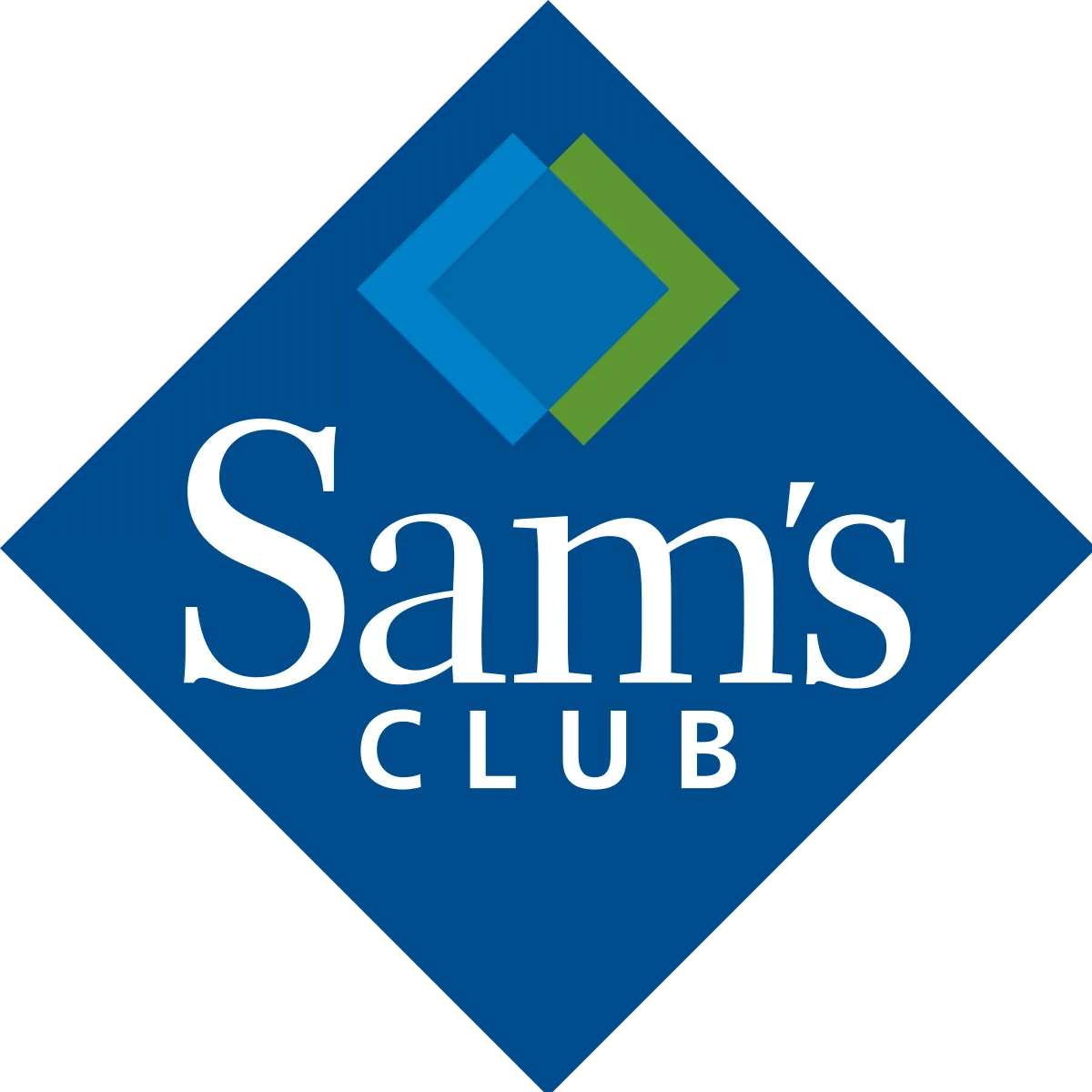 Sam's Club logo, white lettering on a blue diamond, for the Sam's Club business credit card section